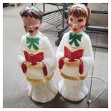 (2) Vintage Blow Mold Angels (Both Work)