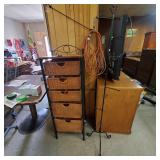 Coat Rack And Wicker Basket Organizing Drawers
