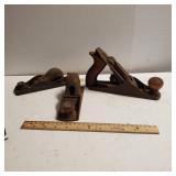 (3) Vintage Wood Block Hand Planes A