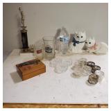 (11) Tea Light Candle Holders, (2) Wall Mount Cat