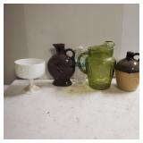 (2) Pitchers, A Crock, And A Small Truffle Dish