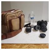 Vintage Minolta Camera With Travel Bag