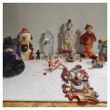 Assortment Of Clown Figurines