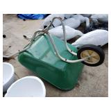 Green Metal Wheelbarrow