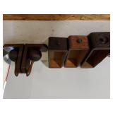 Assorted Drawers & Maracas Wood Bookends