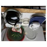 Christmas Serving Trays, Kettle, Pie Plates,