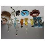 Assorted Perfume Bottles, Crab Candle Holder,