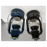 Dietz Black Vintage Lantern & Blue Lantern