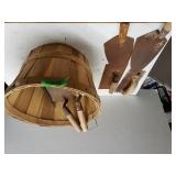 Basket With Cement trowels