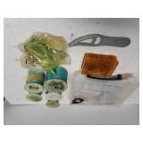 Plastic Tackle Box, Fishing Line, Lures  Scaling