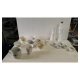 White Glass Perfume Bottles Shaped Like Women,