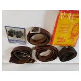 Leather ammo belt, Leather Gun Slings, 1" Scope