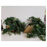 (2) Fake Leaf Planters
