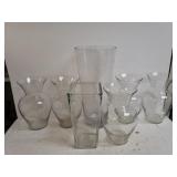 (7) Glass Vases