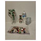 Christmas Ornaments,  Bell, Sled And Candle