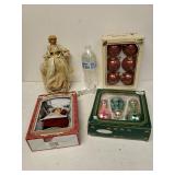 Christmas Ornaments,  Porcelain Teddy Bear And