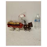Vintage Coca-Cola Cast Iron Wagon With