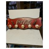 Vintage Coca- Cola Wooden Sign With Bottle Cap