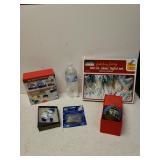 Christmas Lights,  Hooks And Two Ornaments