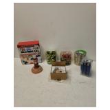 Christmas Lights,  Cookie Press, Four Containers