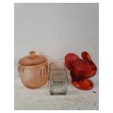 Turkey Dish, Jar, & Glasses