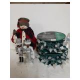 Nutcrackers, Snowman, & LED Lights
