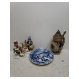 Figurines, Decorative Plate, & Beer Stein