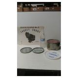 Turkey Shoot Poster, Oyster Can, And (3) Lids