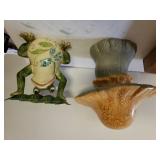 Ceramic Mushroom & Frog Table Decor