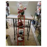 Christmas Snowmen Climbing Ladder & Santa Claus