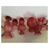 Cranberry Glassware With Some Fenton Glass