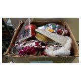 Box Of Christmas Supplies And Decorations