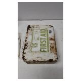 Vintage Metal First-aid Box With Contents
