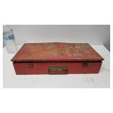 Red Metal Toolbox With Tools - Missing Latches To