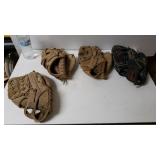 Assorted Baseball Gloves