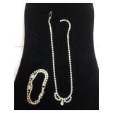 Vintage Rhinestone Cocktail Party Set - Clasp On