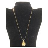 Vintage Sarah Coventry Pendant Teardrop Necklace