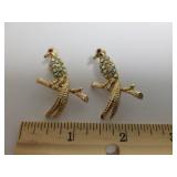 (2) Unusual Parrot Rhinestone Brooches/Pins