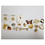 Jewelry - Assorted Pins/Brooches - Some Vintage