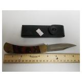 Folding Pocket Knife W/case - 8.75" Long
