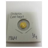 1864 California Gold Token