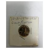 12-31-74 1975 Gold Plated Penny