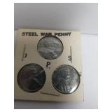 Steel War Pennies - 3 Different Mints