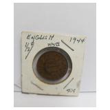 1944 English WWII 1/2 Cent