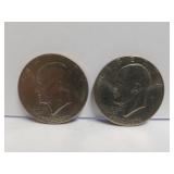 (2) 1776-1976 Eisenhower Dollars