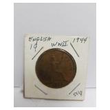 1944 English WWII Large Cent
