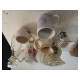 Assorted Floral Pitchers, Mug & Glassware