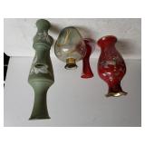 Red Vases & Green Vases, Gold Trimmed Vase