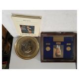 Gold John F Kennedy Decorative Plate, "Four Days"
