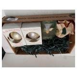 Christmas Lights, Tree Ornaments,  Small Tree
